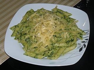 Penne ze szpinakiem