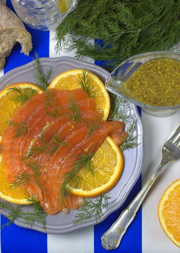 Gravlax z sosem pomarańczowo-musztardowym