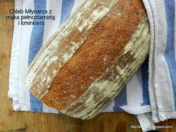 Chleb Młynarza z mąką pełnoziarnistą i kminkiem