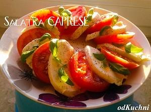 Sałatka Caprese z pomidorami, mozzarellą i bazylią