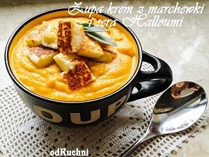 Zupa krem z marchewki i sera halloumi