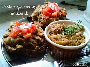 Zasmażana pasta kanapkowa z soczewicy i pieczarek