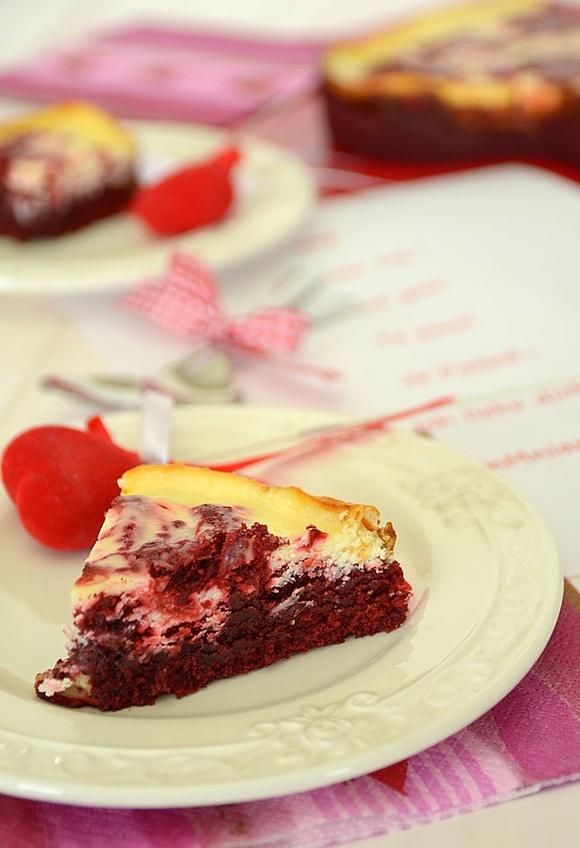Ciasto red velvet z warstwą serową - smak miłości
