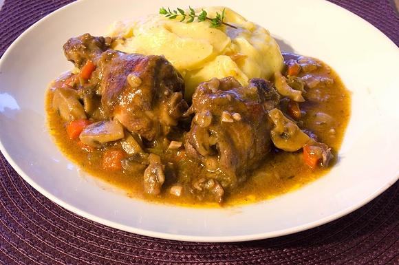 Coq au vin - kurczak w winie