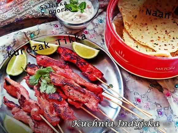 Kurczak na patyku pikantny Tikka