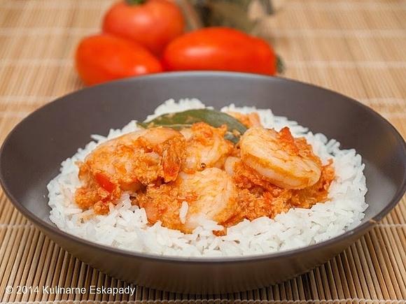 Indyjskie kokosowe curry z krewetek