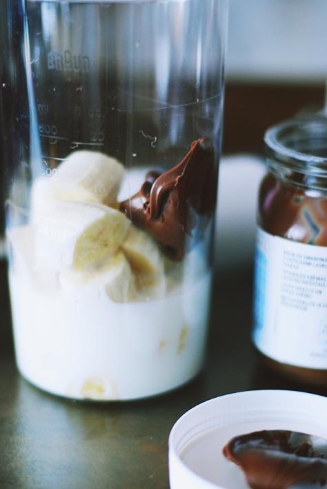 Koktajl bananowy z Nutellą