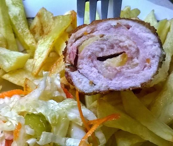 Roladki z indyka ser wędzony i szynką