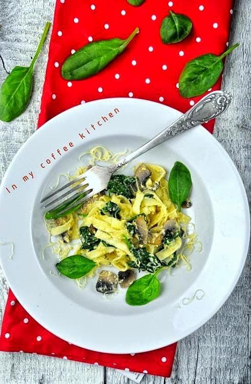 Wegetariańska spaghetti carbonara