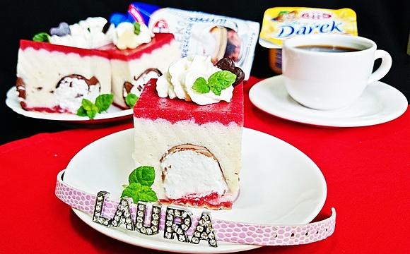 Lady Laura ciasto dla dzieci bez pieczenia z truskawkami i pianką