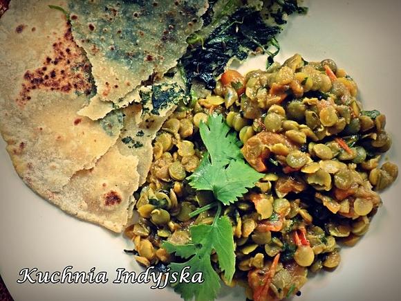 Zielona soczewica curry