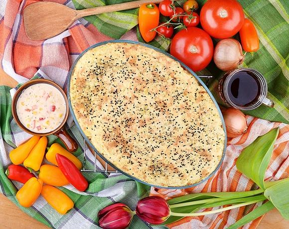 Zapiekane ziemniaki puree z pieczarkami