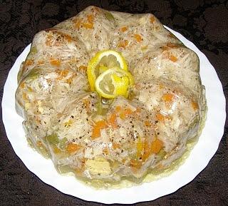 Szybkowar babka galaretkowa drobiowa z oliwkami zielonymi