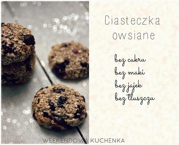 Ciastka owsiane fit z banana i żurawiną