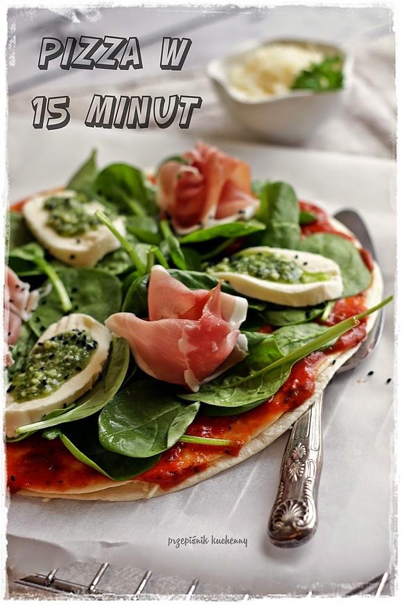 Pizza w 15 minut z tortilli przepisy na szybki obiad