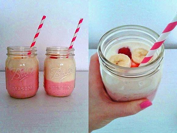 Koktajl truskawkowo-bananowy na fit na dziś