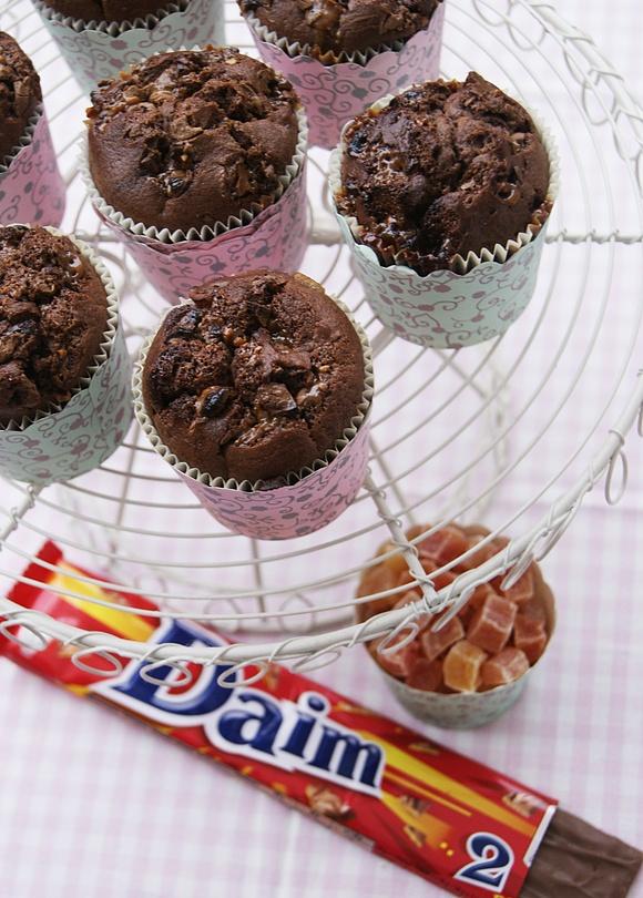 Babeczki z Daim i kandyzowaną papają