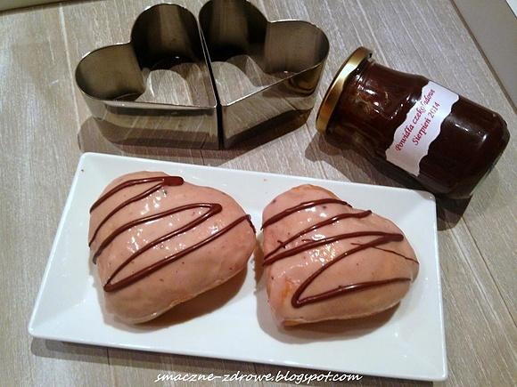 Pączki orkiszowe na walentynki