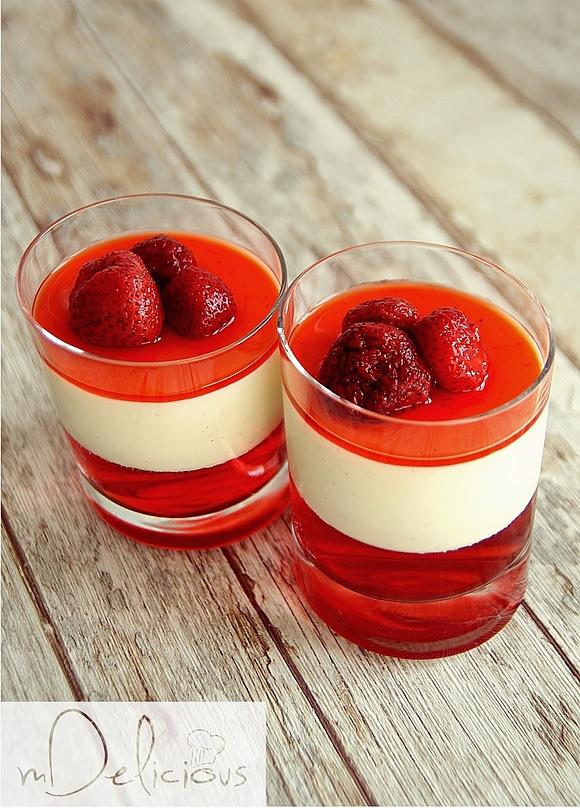 Panna Cotta z truskawkami