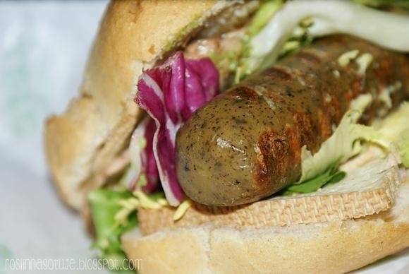 Wege hot dog z sojową kiełbaską
