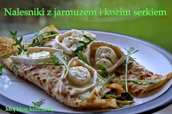 Naleśniki z jarmużem i kozim serem
