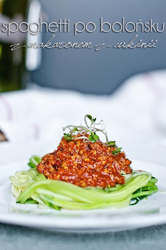 Spaghetti po bolońsku z makaronem z cukinii