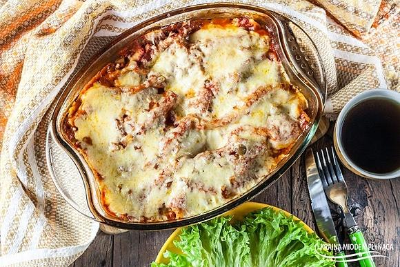 Zapiekane cannelloni z parówkami