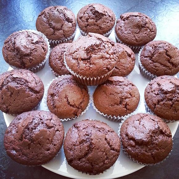 Muffinki mocno czekoladowe na Sylwestra