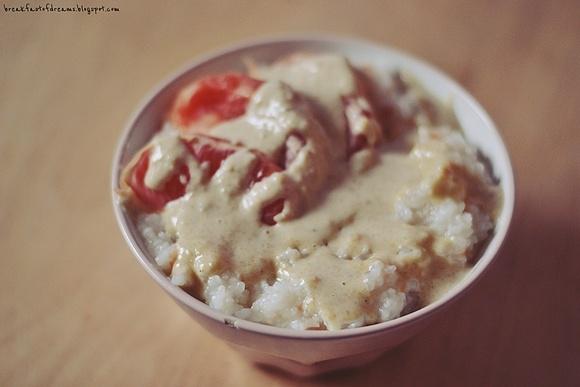 Rzadki gość - pudding z ryżu basmati z grejpfrutem i tahini