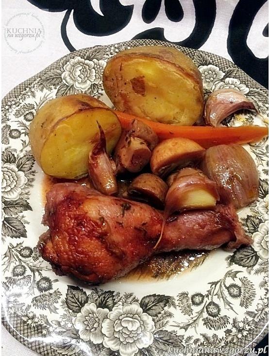 Kurczak w czerwonym winie czyli coq au vin