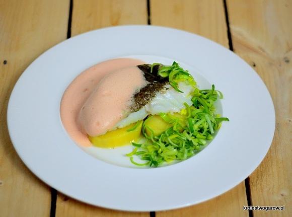 Skrei z sosem pomarańczowym