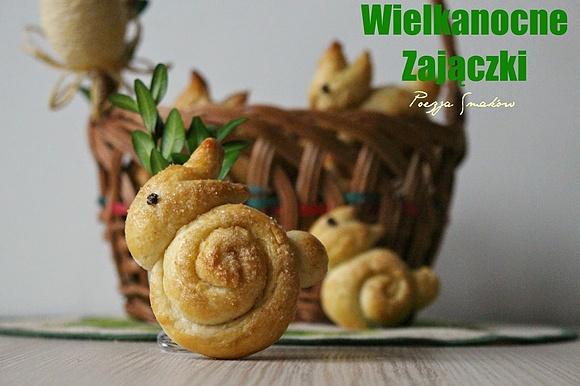 Wielkanocne zajączki z ciasta chałkowego