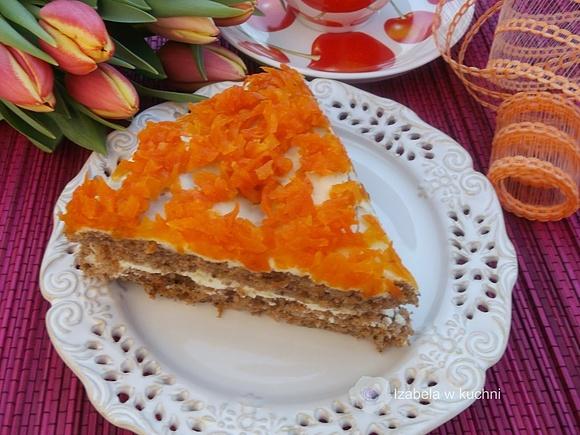 Ciasto marchewkowe z mascarpone i karmelizowaną marchewką