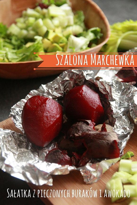 Sałatka z pieczonych buraków i awokado