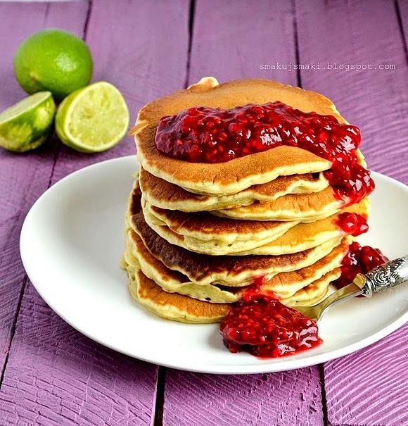 Pancakes z frużeliną malinowo-limonkową
