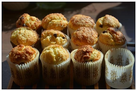 Pomarańczowe muffinki z czekoladą