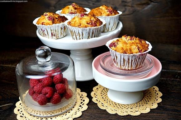 Kokosowo-malinowe muffinki bezglutenowe i bezcukrowe