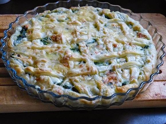 Tarta ze szpinakiem szybki obiad