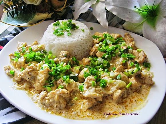 Kurczak w sosie cebulowo-czosnkowym