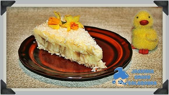 Tarta kokosowo-bananowa na kokosowej kruszonce