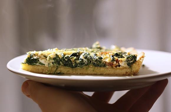 Tarta ze szpinakiem i serem feta