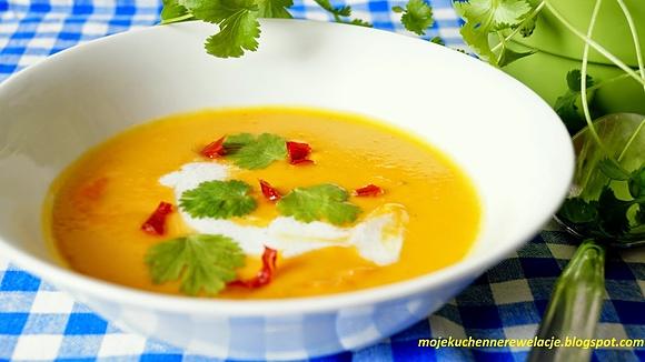 Krem z batatów z mlekiem kokosowym i chili