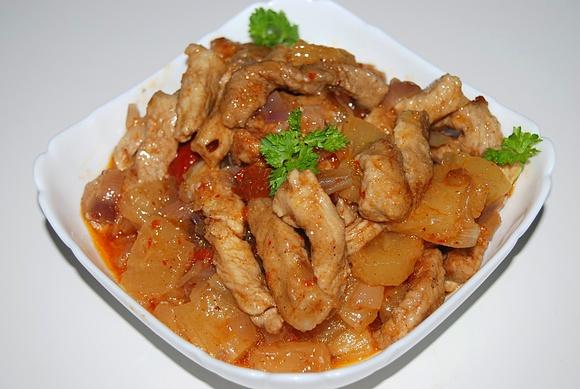 Schab z ananasem