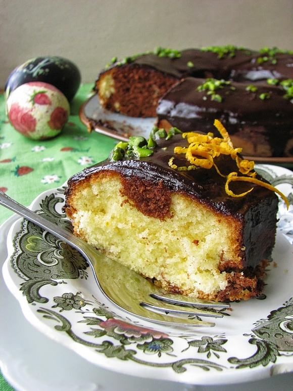 Puszysta babka czekoladowo-pomarańczowa