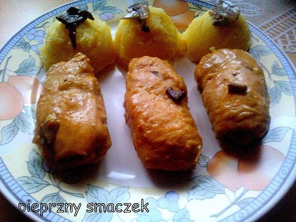 Zrazy drobiowe z pieczarkami i camembertem