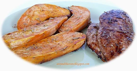 Rosemary chicken with sweet potatoes
