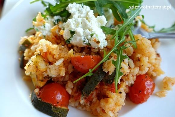 Risotto z cukinią i pomidorkami koktajlowymi