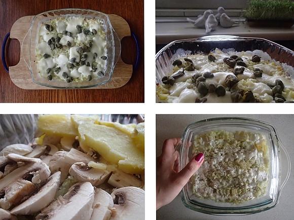 Zapiekanka ziemniaczana z pieczarkami i cebulą
