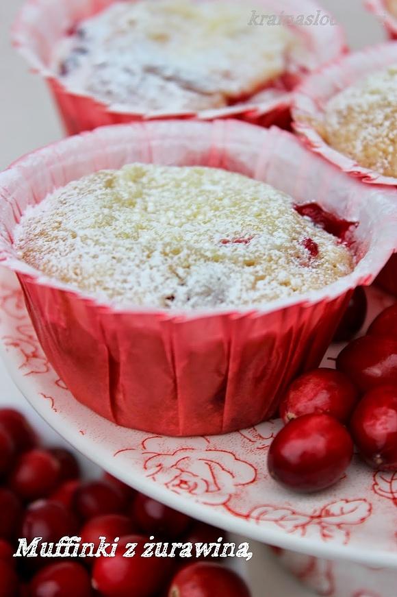 Muffinki z żurawiną i serkiem mascarpone