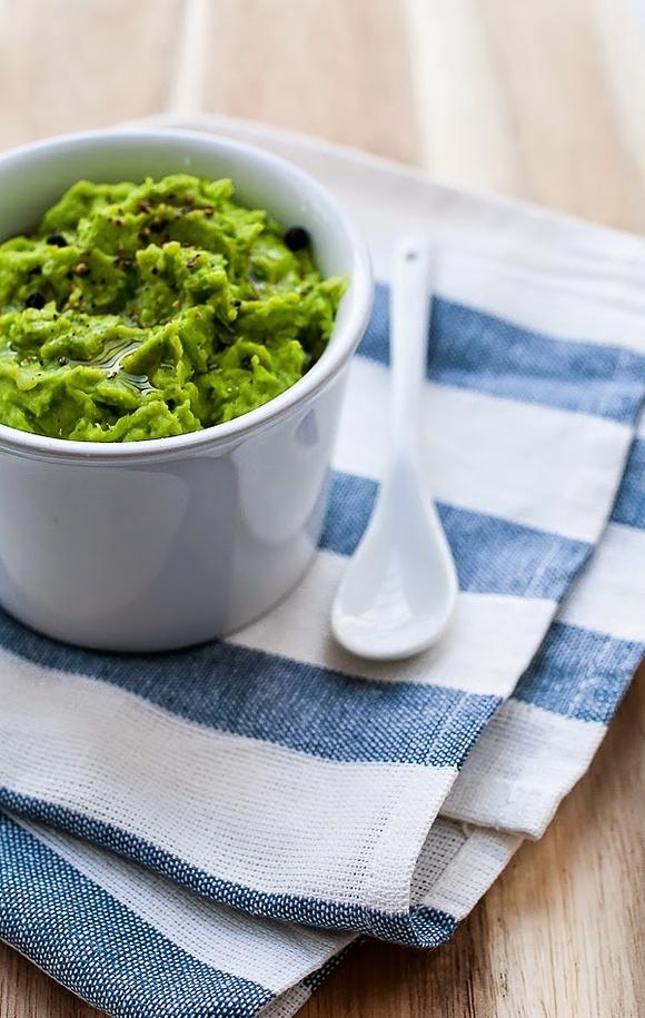 Puree z zielonego groszku